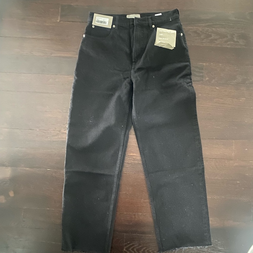 Everlane Black Straight Denim Jeans
